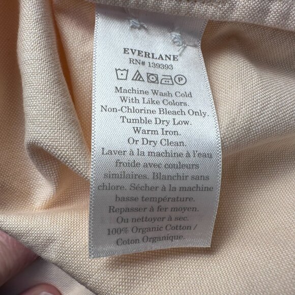 Everlane The Relaxed Oxford Organic Cotton Button Long Sleeve Shirt, Apricot - Picture 12 of 14